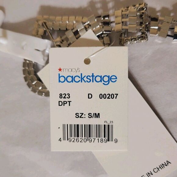 Rhinestone Heart Bucle Belt Size S-M Macy's Backstage True Love- 3 Row New - Picture 2 of 9